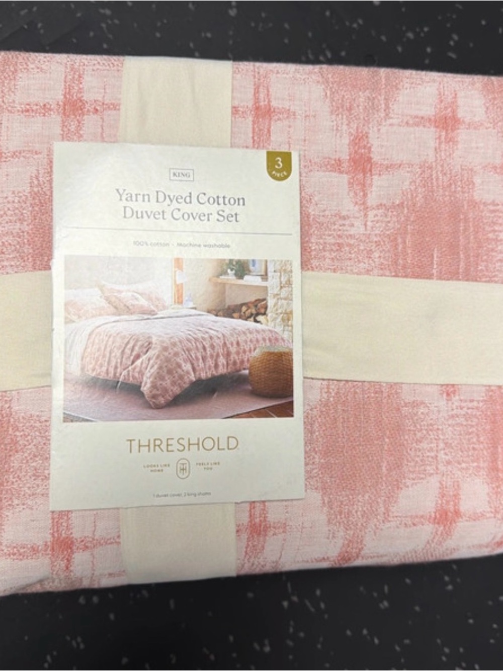 Threshold Pink Yarn-Dyed Cotton Duvet Cover Set